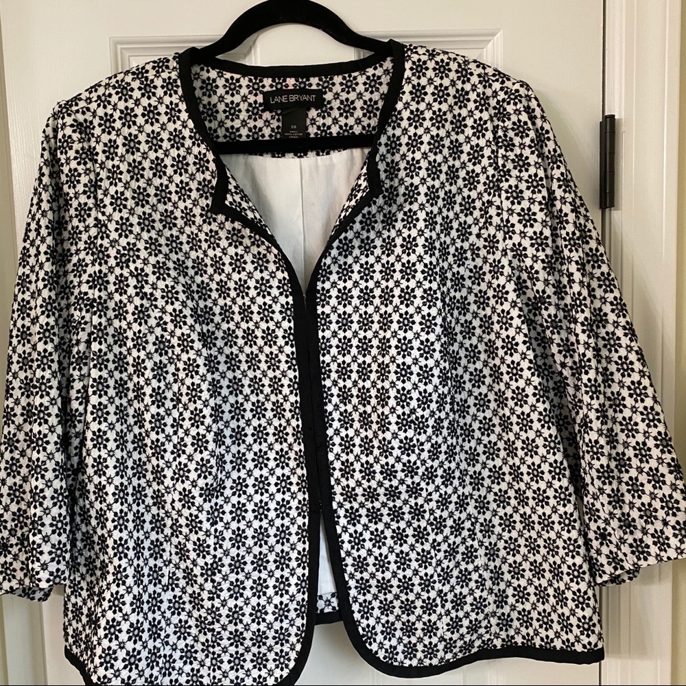 Lane Bryant 3/4 Sleeve Eyelet Jacket 20